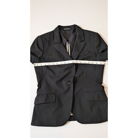 Express Blazer Womens Size 8 Black Single-Button Classic Business Academia - Picture 11 of 15